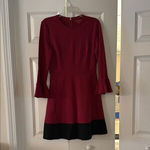 Kate Spade Red A-line Long Sleeve Cocktail Dress